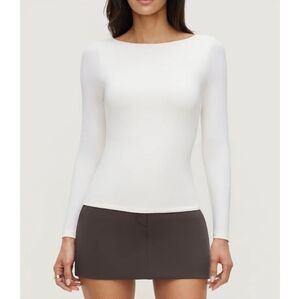 Dynamite Nola Sculpt Long Sleeve Top NWT